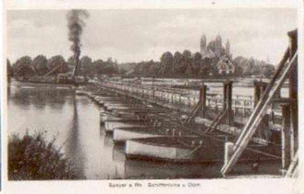 67346 Speyer Ship bridge and cathedral steamship o 29.9.1932