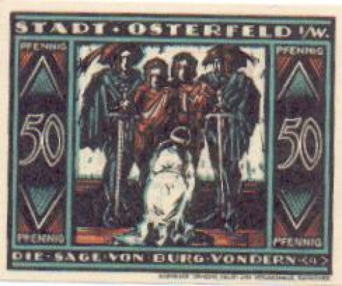 46197 Osterfeld, city emergency money, value 50 pfennigs, legend of Vondern Castle, No. 4, 1921
