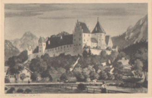 87629 Fussen Hohes Schloss artist card * 1928