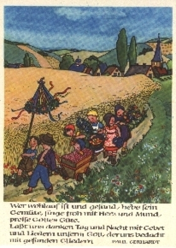 Children's artist card moving saying v. Paul Gerhardt * approx. 1970