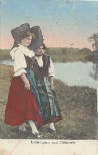 Traditional costumes Alsace Lorraine o April 22, 1915