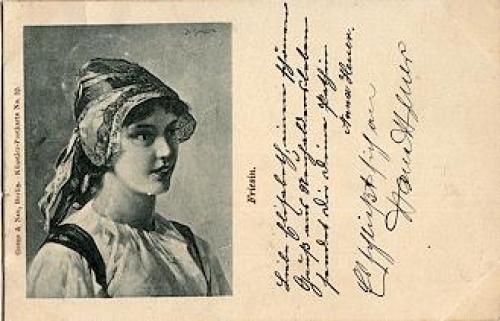 Costumes Friesien, artist card o 8.9.1898