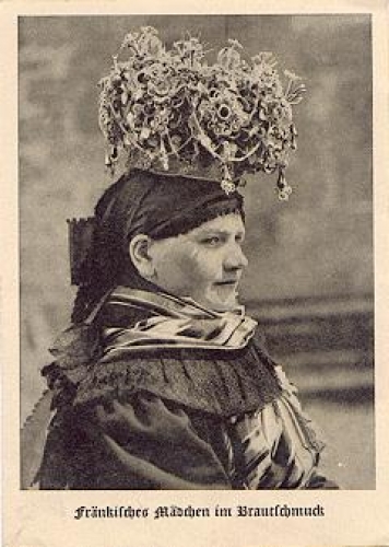 Franconia costume girl with bridal jewelry * ca. 1950