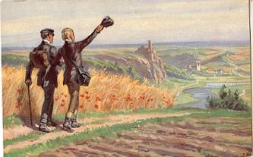 Paul Hey artist card "Well, the air is fresh and pure" * approx. 1930