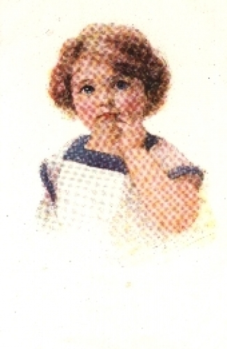 Girl artist card * ca. 1920