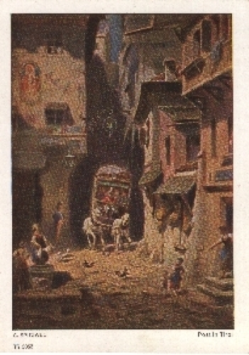 Karl Spitzweg "Post in Tirol" artist card A 3053 *approx. 1940