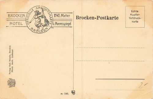 38875 Brocken Harz Brockenhotel *ca.1930