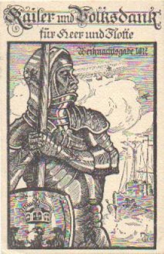Militaer 1. WK Zeppelin Patriotika Weihnachtsgabe 1917 sign. J. S., o 08.10.1917