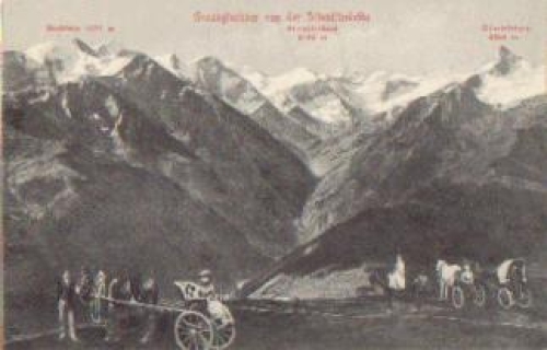 Pferdekutsche am Grossglockner von der Schmittenhöhe * ca. 1902