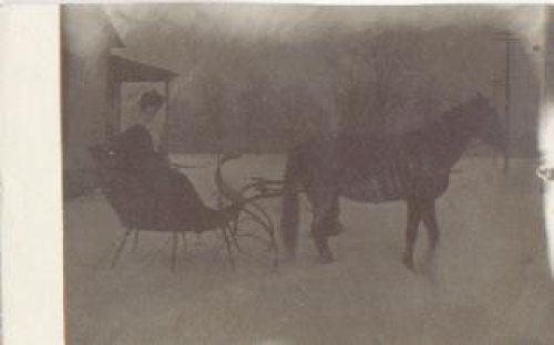 Pferdeschlitten Echtfoto * ca. 1910