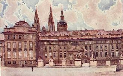 Prague Castle artist card * ca. 1930