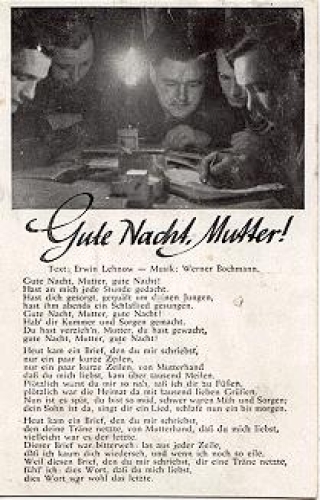 Proverbs aphorism "Good night mother" * ca. 1940