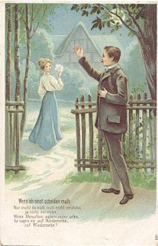 Proverbs aphorism "If I have to part" pair * ca. 1905