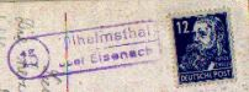 99817 Wilhelmsthal Landpoststempel gebr. 7.7.1950
