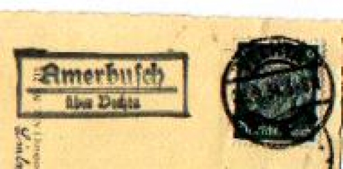 49424 Amerbusch, Country postmark Post office stamp o March 26, 1934
