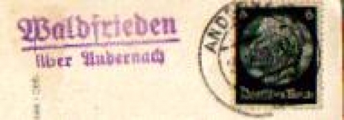 56626 Waldfrieden country postmark o October 28, 1939 postcard Laachersee