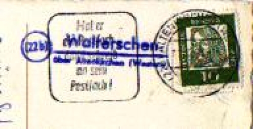 57610 Wolferschen country postmark post office stamp o approx. 1960