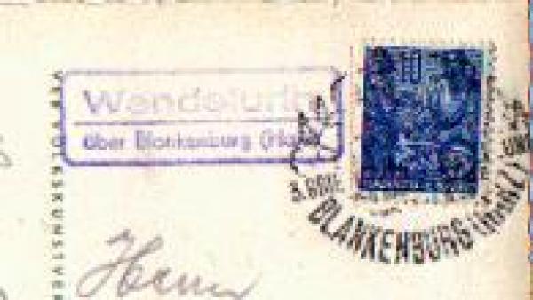 06502 Wendefurth country postmark o January 6, 1958 on postcard Wernigerode