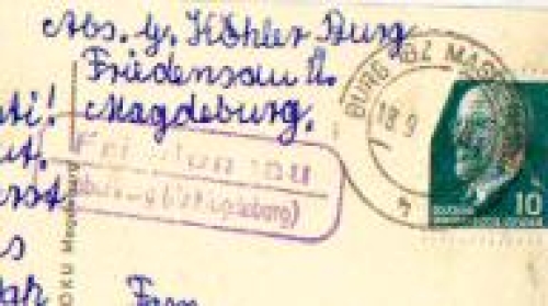 39288 Friedensau country postmark post office stamp o 18.9.1962