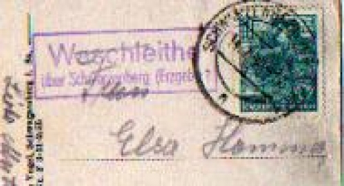 08358 Waschleithe Landpoststempel o 14.7.1960 auf AK Kohlerhütte-Furstenbrunn
