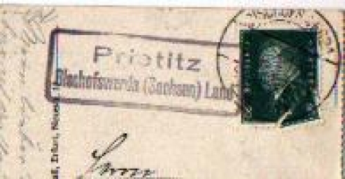 01920 Prietitz country postmark o November 3, 1931 on AK Rautenkranz