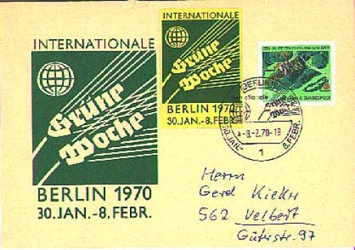 Berlin International Green Week 1970 with special postmark