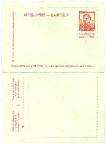 Belgium letter card postal stationery 10c *