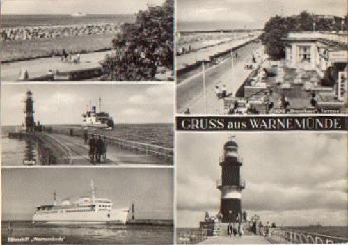 Warnemunde postcard o 14.8.1968