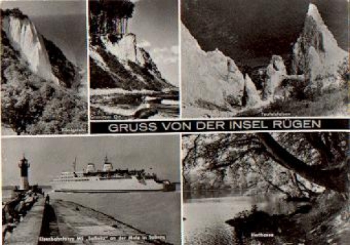 Baltic Sea ferry lighthouse island Rügen gebr. circa 1970