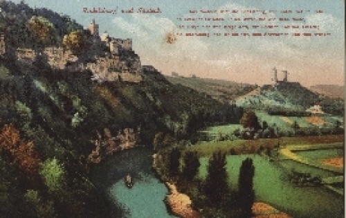 06628 Bad Koesen Rudelsburg Saaleck gebr. 1918
