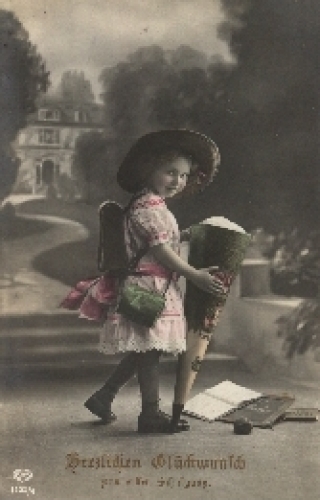 Back to school, girl, school bag, bag, o 1917,
