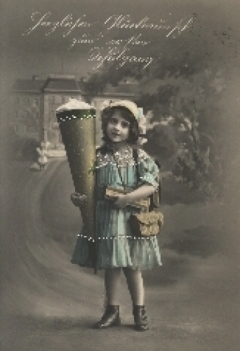 Back to school, girl, school bag, bag, o 1917
