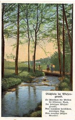 Little stream in the meadow ground. March 21, 1917