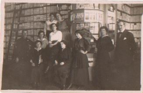 Fürth shoe house Neptune interior real photo * ca. 1910