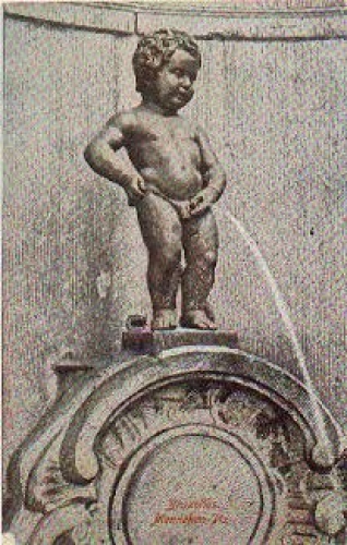 Bruxelles, Menneken-Pis, gebr. December 28, 1915,