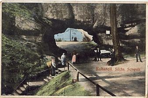 01814 Saxon Switzerland Kuhstall Grotto Cave *ca. 1910