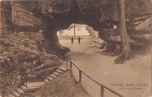 Saxon Switzerland cowshed cave grotto * around 1910