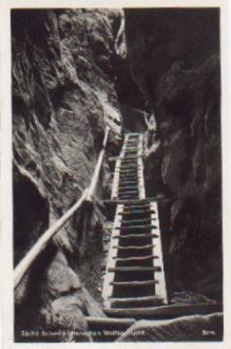 Hohnstein Wolfsschlucht Cave Grotto * around 1940
