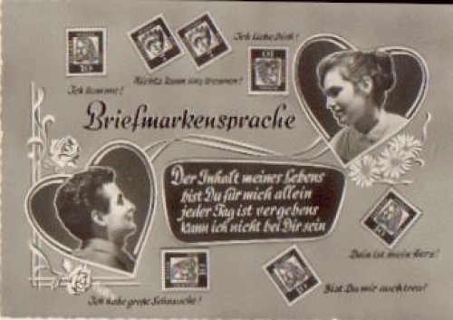 Briefmarkensprache, Herz Nr. 9027/4, * ca. 1950