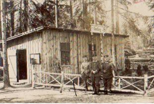 1st WW, soldiers in Geding, real photo * approx. 1915