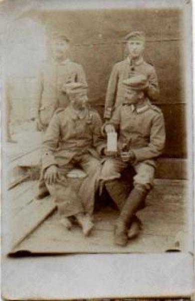 German soldiers WW1. Group photo o 29.8.1915 field post 2nd battalion... 6th regiment