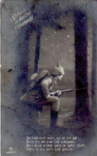German soldier with rifle WWI. Serial card 4895/3 o 19.3.1916