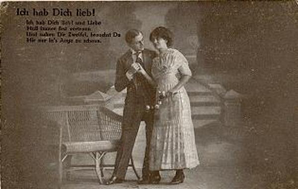 Lovers "I love you" series card 0526 * approx. 1910