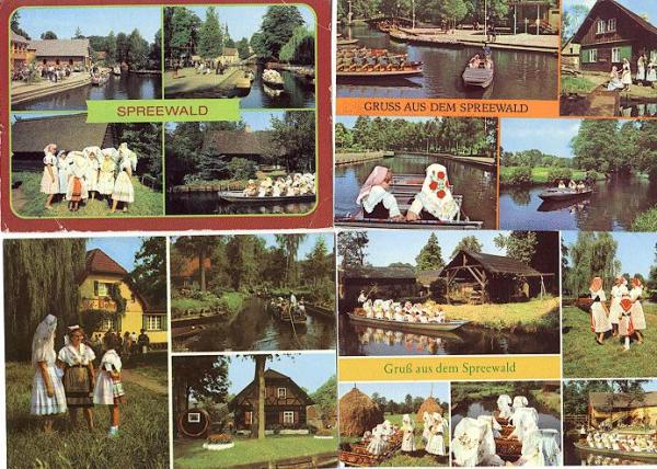 Spreewald Trachten 4 Karten