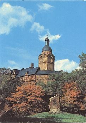 06343 Falkenstein Burg mit Eike-von-Repgow-Stein * ca. 1970