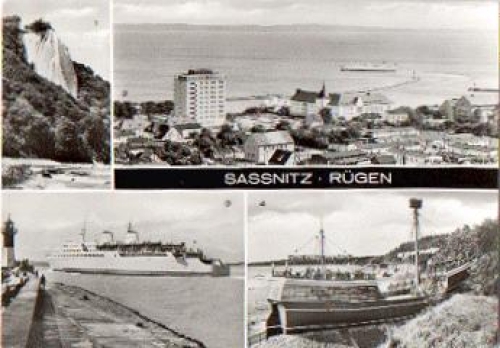 18546 Sassnitz Eisenbahnfähre Saßnitz Leuchtturm * ca. 1975
