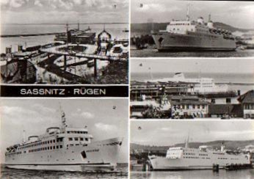 18546 Sassnitz Baltic Sea ferry ships "Sassnitz" "Trelleborg" "Skane"* approx. 1975