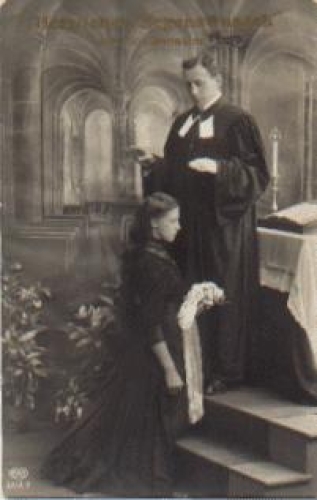 Konfirmation Glückwunsch Serienkarte 4263/2 gebr. ca. 1920