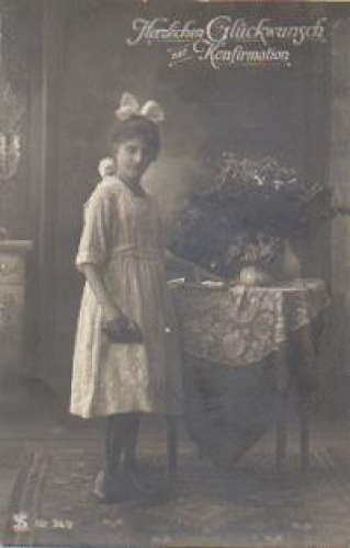 Konfirmation Serienkarte 34/2 gebr. ca. 1920