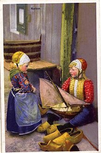 Marken Netherlands children's traditional costumes photochromy * approx. 1940